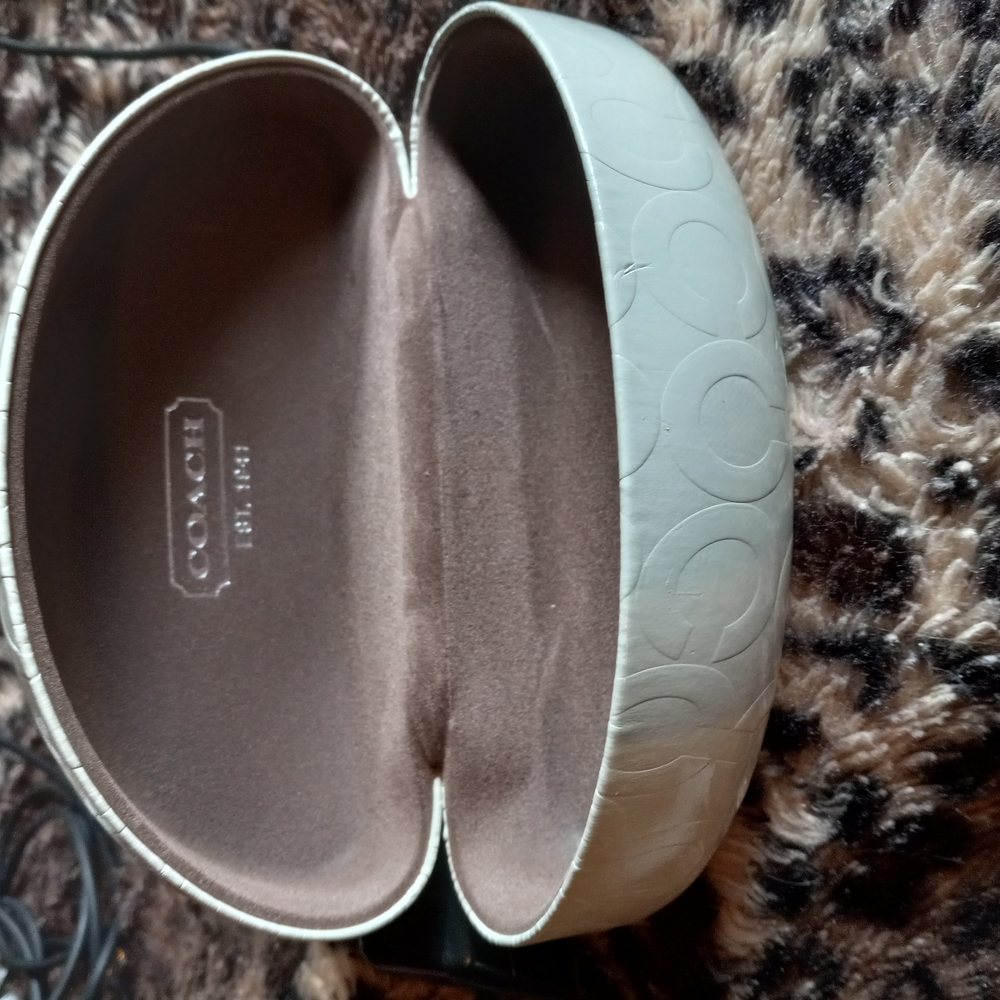 Coach Cream Clutch with Smooth Leather Finish